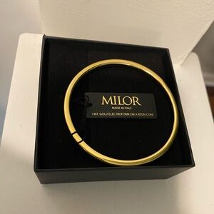 14K Yellow Gold Milor Polish Bangle Bracelet